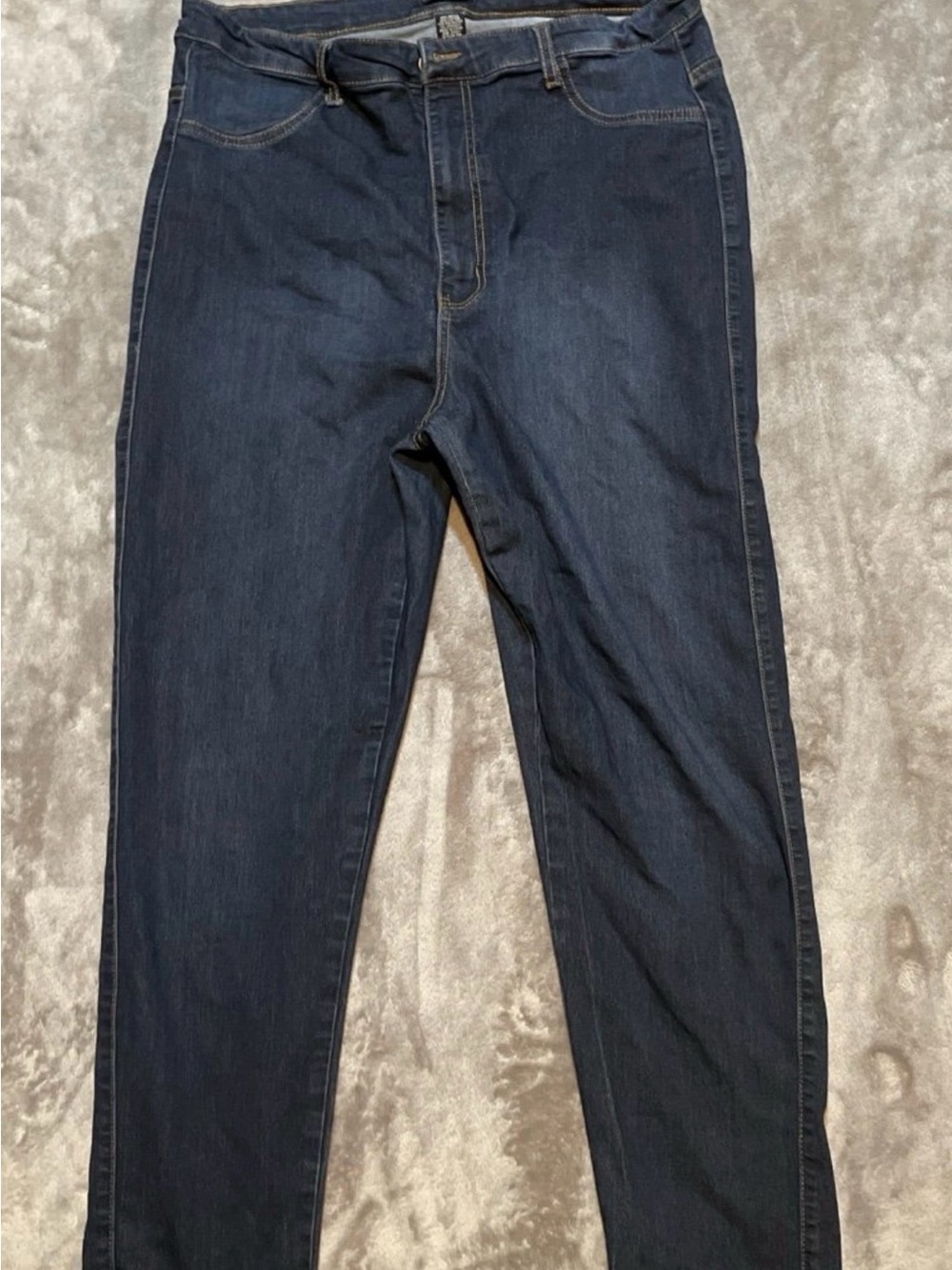 High-Rise Women's Dark Blue Stretch Jeans